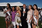 Miss USA 2007 Rachel Smith, Steven Carl, Tara Connor, Donald Trump, Melania Knauss, Miss Universe 2007 Riyo Mori 