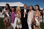 Miss USA 2007 Rachel Smith, Steven Carl, Tara Connor, Donald Trump, Melania Knauss, Miss Universe 2007 Riyo Mori 